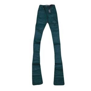 Si Tu Veux Hunter Green Wax Gordon Jeans Superstack Size34